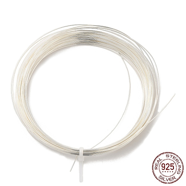 

PandaHall 32.8 Foot 925 Sterling Silver Wire, Round, Silver, 22 Gauge(0.6mm), about 2.8g/m Sterling Silver Round