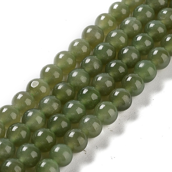 

PandaHall Natural Nephrite Jade/Hetian Jade Beads Strands, Round, 6mm, Hole: 0.7~0.8mm, about 108~109pcs/strand, 24.09''~24.61''...