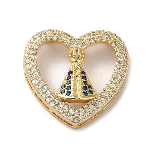 

PandaHall Eco-Friendly Rack Plating Brass Micro Pave Cubic Zirconia Slider Charms, Long-Lasting Plated, Lead Free & Cadmium Free, Heart with..., Multicolor