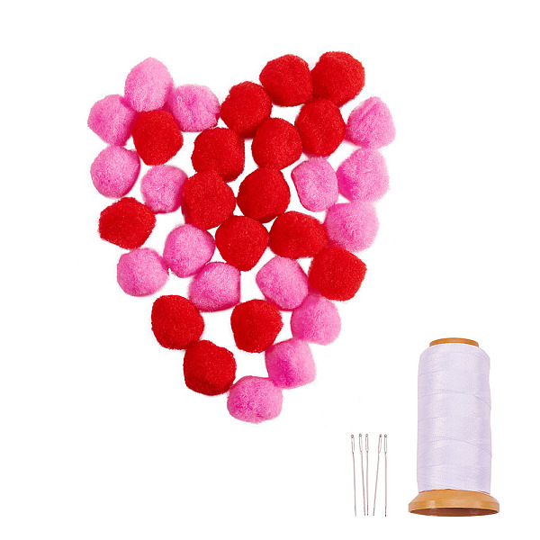 

PandaHall DIY Pom Pom Ball Decoration Making Kits, Including Pom Pom Balls, Nylon Threads and Iron Tapestry Needles, Mixed Color, Balls..., Multicolor