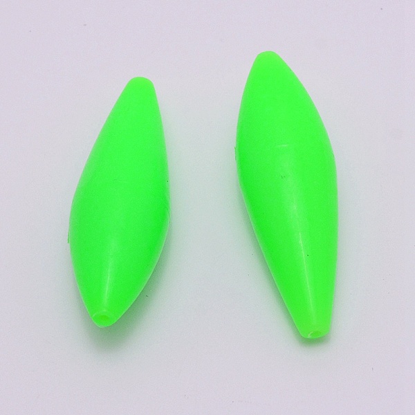 

PandaHall ABS Fishing Rig Floats, Fishing Accessories, for Freshwater Saltwater Fishing, Lime, 59x18mm, Hole: 1.5mm Plastic Others Green