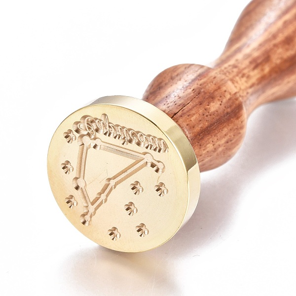 

PandaHall Brass Wax Seal Stamp, with Wooden Handle, for Post Decoration, DIY Card Making, Capricorn, 90x26mm, Hole: 7mm Brass Capricorn