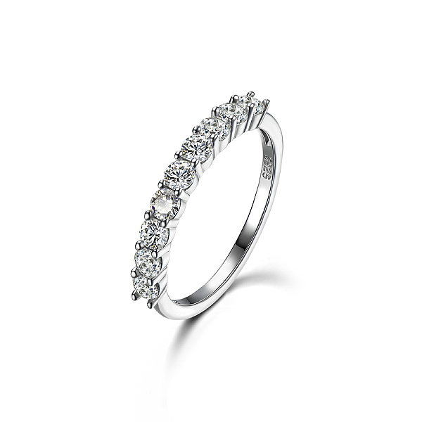 S925 Sterling Silber Klare Zirkonia Fingerringe Für Den Alltag Und Partys