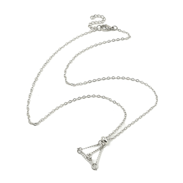 

PandaHall 3Pcs 3 Style 304 Stainless Steel Cable Chain Macrame Pouch Empty Stone Holder for Pendant Necklaces Making, with Lobster Claw...