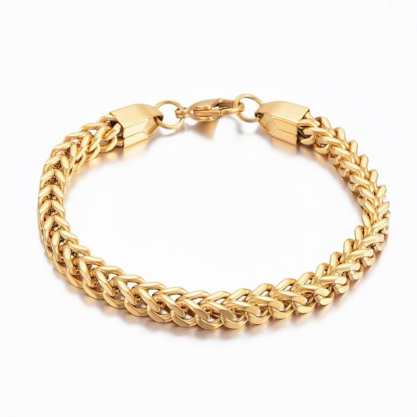 304 Stainless Steel Wheat Chain Bracelets