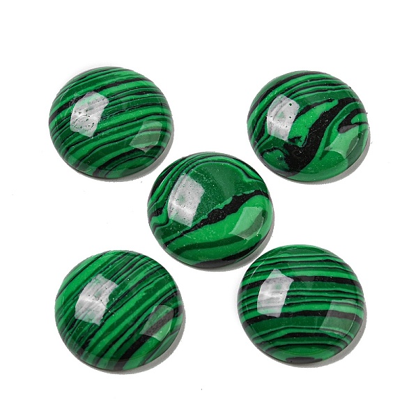 

PandaHall Synthetic Malachite Cabochons, Half Round, 18x5.5~6mm Malachite Half Round