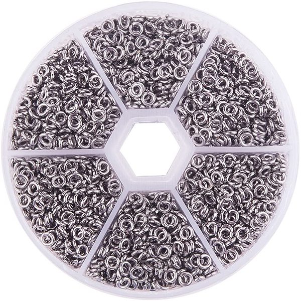 

PandaHall 304 Stainless Steel Open Jump Rings, Stainless Steel Color, 4x1mm, about 2mm inner diameter, about 410pcs/compartment 304...