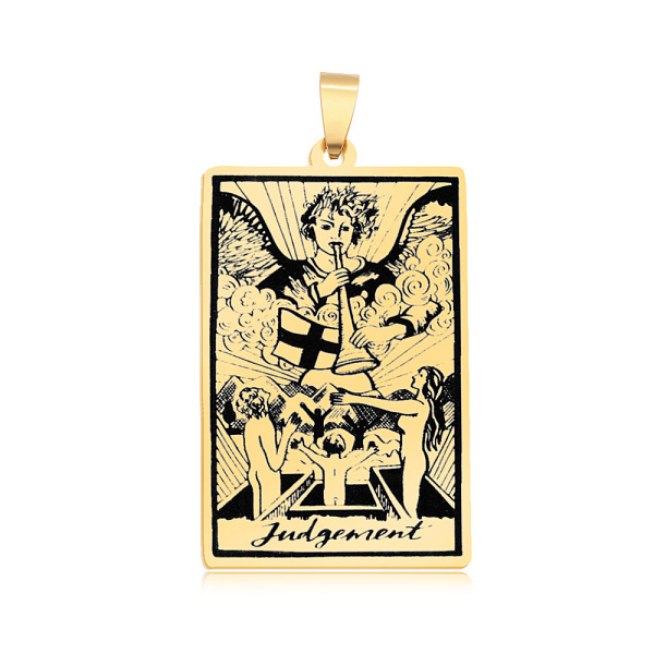 

PandaHall 201 Stainless Steel Pendants, Laser Engraved Pattern, Tarot Card Pendants, Golden, Judgement XX, 40x24x1mm, Hole: 8x4mm 201...