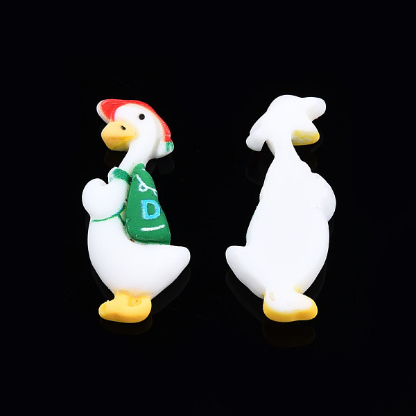 

PandaHall Opaque Resin Cabochons, Duck, Sea Green, 23x9.5x5mm Resin Duck