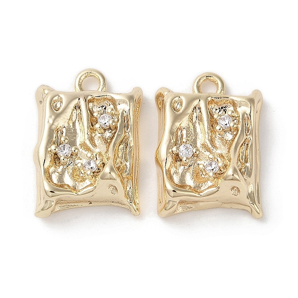 

PandaHall Brass Micro Pave Clear Cubic Zirconia Pendants, Rectangle, Real 18K Gold Plated, 17x12x6.5mm, Hole: 1.8mm Brass+Cubic Zirconia...