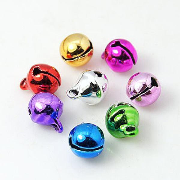 

PandaHall Brass Bell Charms, Nice For Christmas Day Decoration, Mixed Color, 8~9.5x6~7mm, Hole: 1.5mm Brass Others Multicolor