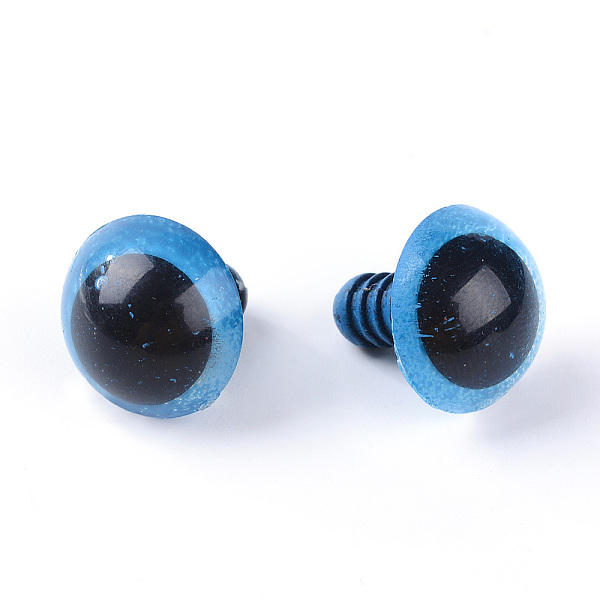 

PandaHall Craft Plastic Doll Eyes, Stuffed Toy Eyes, Safety Eyes, Dodger Blue, 14mm Plastic