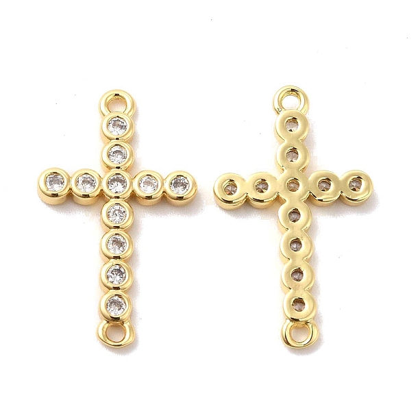 

PandaHall Brass Pave Clear Cubic Zirconia Connetor Charms, Religion Cross Links, Golden, 26x15.5x2mm, Hole: 1.5mm Brass+Cubic Zirconia Cross...