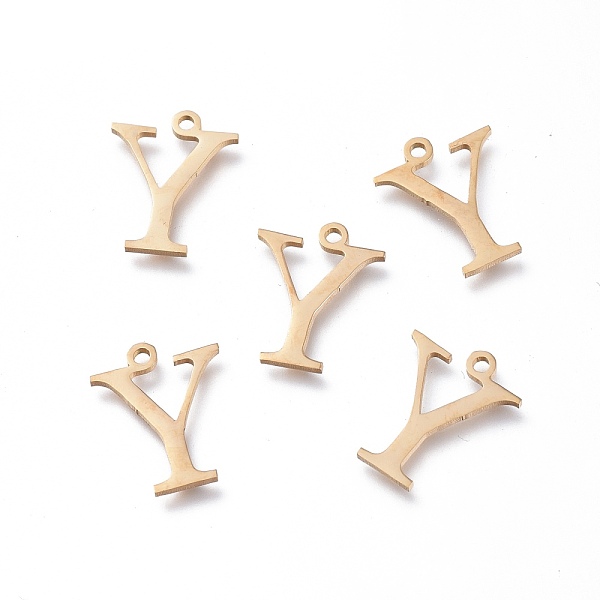 

PandaHall 304 Stainless Steel Charms, Greek Alphabet, Golden, Letter.U, 14x11x1mm, Hole: 1.2mm 304 Stainless Steel Letter U