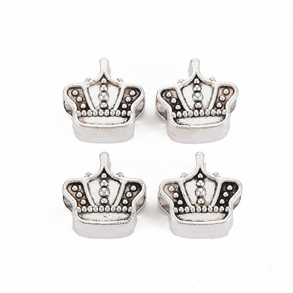 

PandaHall Tibetan Style Alloy European Beads, Cadmium Free & Lead Free, Crown, Antique Silver, 11.5x12x6.5mm, Hole: 4mm, about 460pcs/1000g...