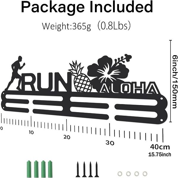 Espositore Da Parete Con Porta Medaglie In Ferro A Tema Hawaii