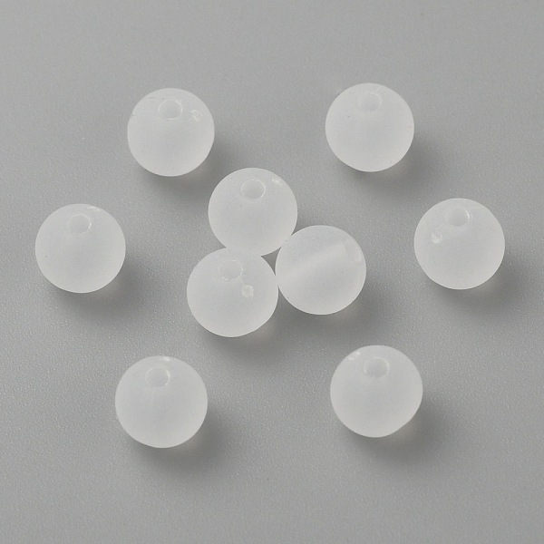 

PandaHall Transparent Acrylic Ball Beads, Frosted Style, Round, Clear, 6mm, Hole: 1mm, about 4200pcs/500g Acrylic Round Clear