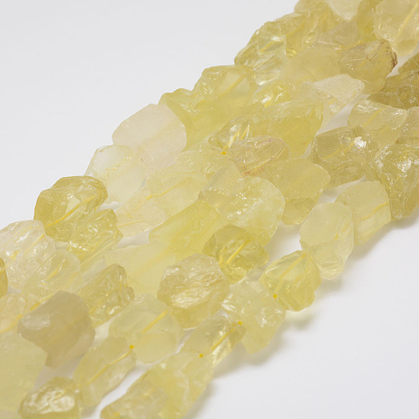 Raw Rough Natural Lemon Quartz Bead Strands