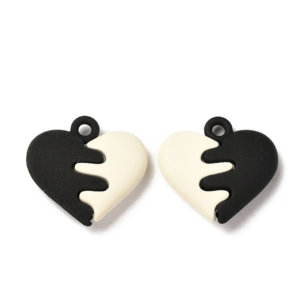 

PandaHall Spray Painted Alloy Pendants, Two Tone, Lead Free & Cadmium Free, Heart, Black, 15x16x4mm, Hole: 1.6mm Alloy Heart Black