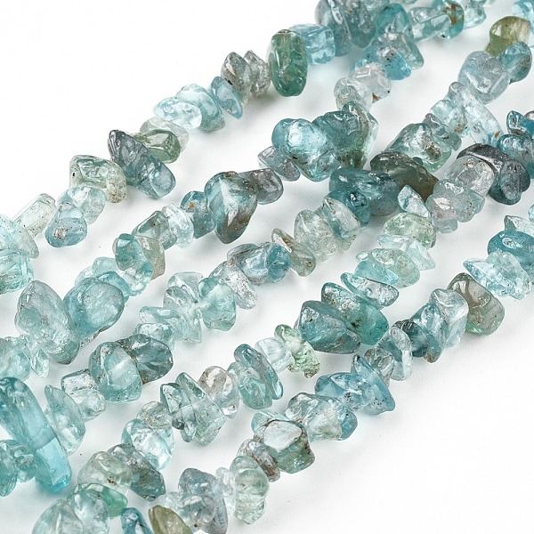 

PandaHall Natural Apatite Beads Strands, Chip, 5~13x3~8mm, Hole: 0.6mm, 33~33.4 inch(84~85cm) Apatite Chip