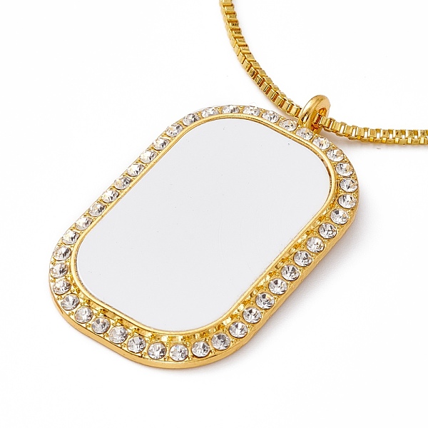 

PandaHall Sublimation Blank Aluminum Pendant Necklace, Alloy Blank Photo Picture Pendant Necklace for Men Women, Golden, Rectangle Pattern...