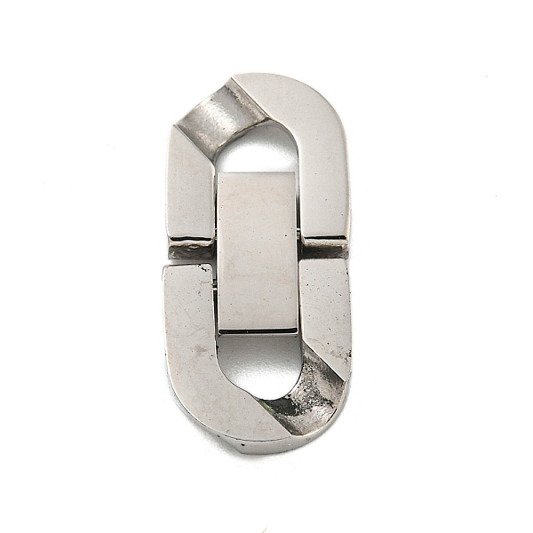 

PandaHall 304 Stainless Steel Fold Over Clasps, for Bracelet Necklace Making, Stainless Steel Color, 22.5x11x3.5mm, Hole: 5x3mm 304...