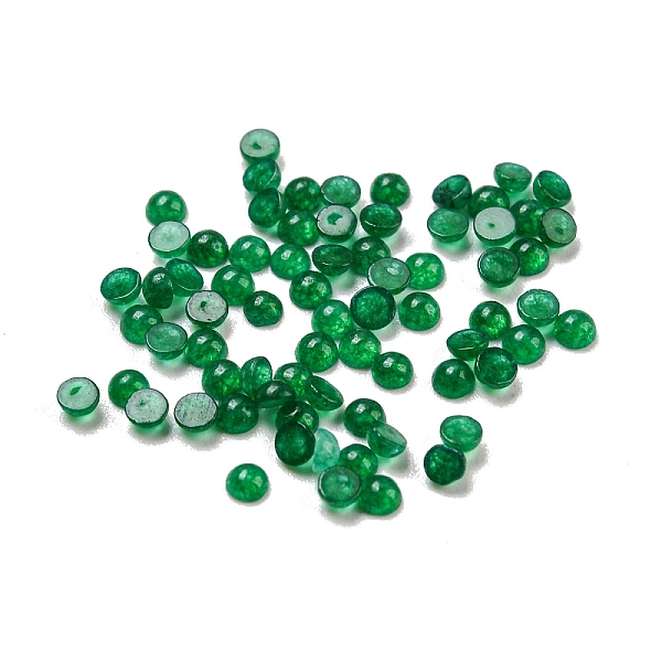 

PandaHall Natural Malaysia Jade Dyed Cabochons, Half Round, Green, 2x1mm Malaysia Jade Half Round Green