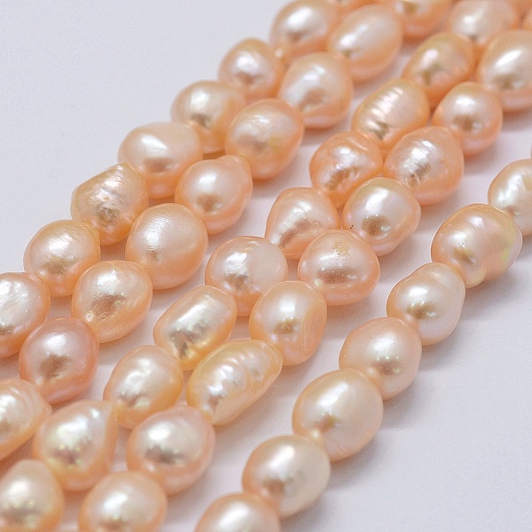 

PandaHall Natural Cultured Freshwater Pearl Beads Strands, Two Sides Polished, PeachPuff, 9~13x9~10x6.5~10mm, Hole: 0.2mm, about..., Brown