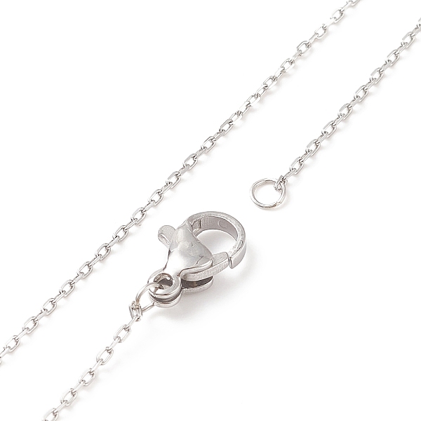 

PandaHall 304 Stainless Steel Necklaces, Cable Chain Necklace, with Lobster Claw Clasps, Stainless Steel Color, 19.6 inch(50cm) 304...