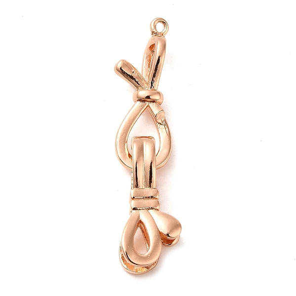 

PandaHall Rack Plating Brass Knot Fold Over Clasps, Lead Free & Cadmium Free, Long-Lasting Plated, Rose Gold, Knot: 21.5x10.5x5.5mm, Hole...