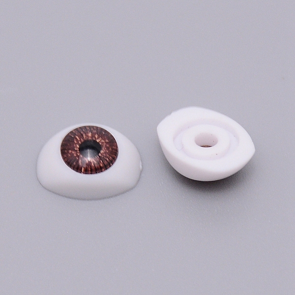 

PandaHall Plastic Doll Craft Eye, for DIY Sewing Craft Dolls Stuffed Toys, Oval, Camel, 8.5x11x4.5mm Plastic Eye Brown