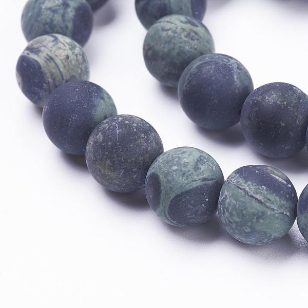 

PandaHall Natural Kambaba Jasper Beads Strands, Frosted, Round, 6mm, Hole: 1mm, about 62pcs/strand, 15.3 inch(39cm) Kambaba Jasper Round..., Green
