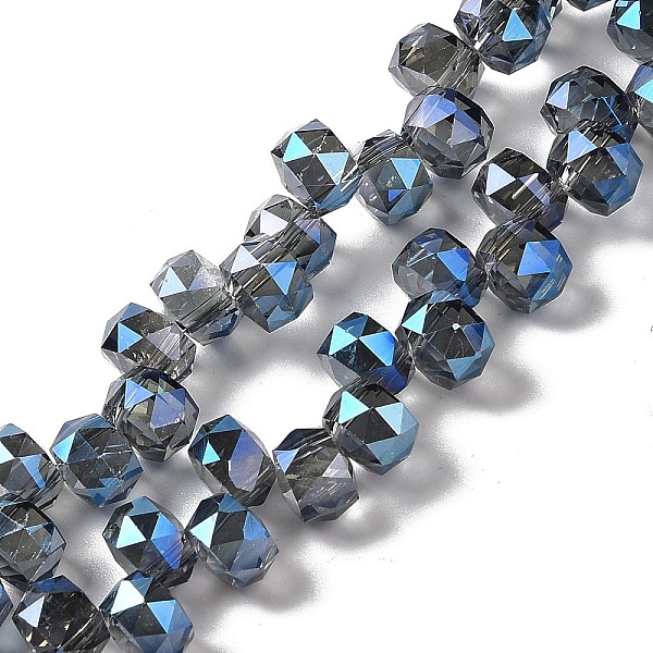 

PandaHall Full Rainbow Plated Electroplate Beads Strands, Faceted, Rondelle, Prussian Blue, 8x6mm, Hole: 1.2mm, about 96~98pcs/strand...