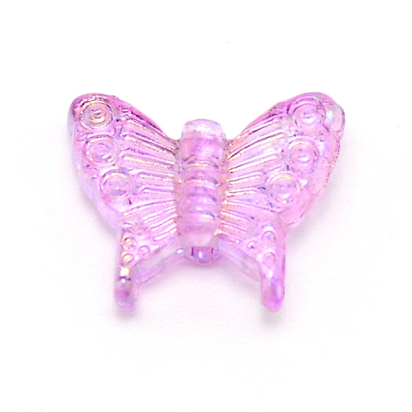 

PandaHall Transparent Acrylic Beads, Butterfly, Violet, 13x15.5x4.5mm, Hole: 1.5mm Acrylic Butterfly Purple