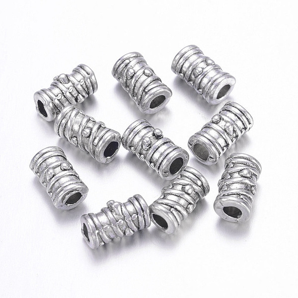 

PandaHall Tibetan Style Alloy Beads, Grooved Beads, Lead Free & Nickel Free & Cadmium Free, Column, Antique Silver, about 5.5mm in diameter...