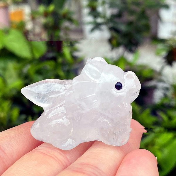 Natural Quartz Crystal Carved Figurines Statues For Home Desktop Decoration