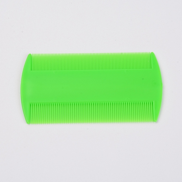 

PandaHall Plastic Double Side Comb, Pet Supplies, Rectangle, Lime Green, 87.5x51x2.5mm Plastic Rectangle