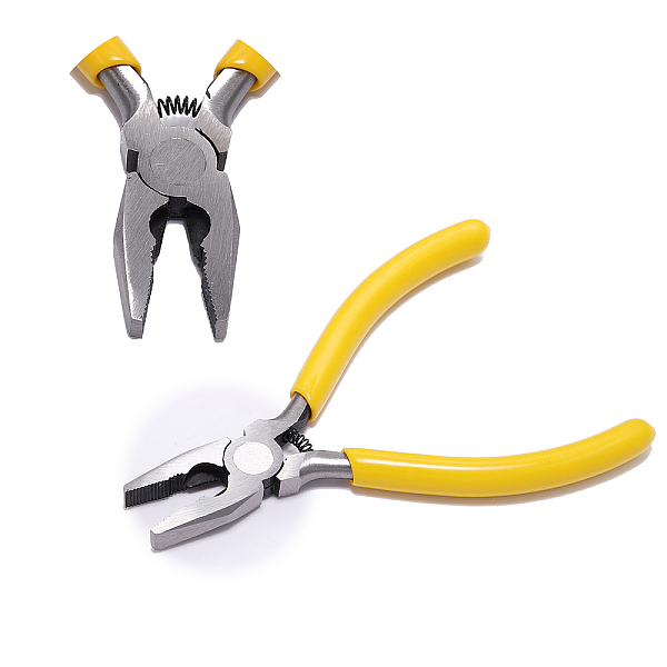 PandaHall Carbon Steel Pliers, Jewelry Making Supplies, Wire Cutters, Yellow Carbon Steel Yellow