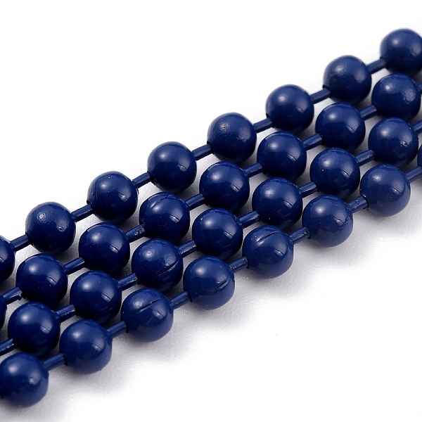 

PandaHall Handmade Brass Ball Chains, Soldered, with Spool, Dark Blue, 2.5mm, 32.8 Feet(10m)/roll Brass