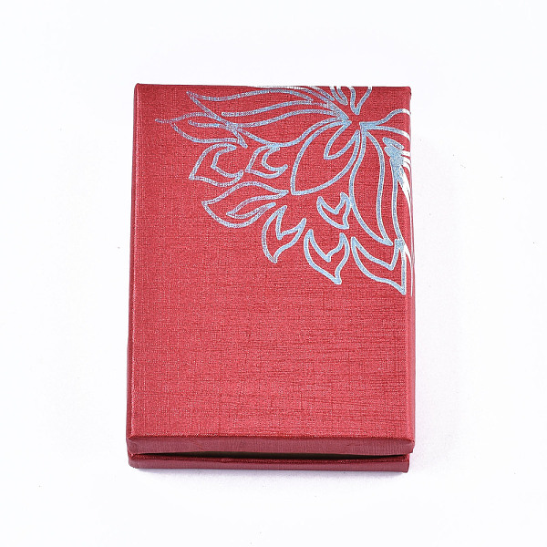 

PandaHall Cardboard Jewelry Set Box, for Ring, Earring, Necklace, with Sponge Inside, Rectangle, Red, 9x6.8x3.3cm Paper Rectangle Red