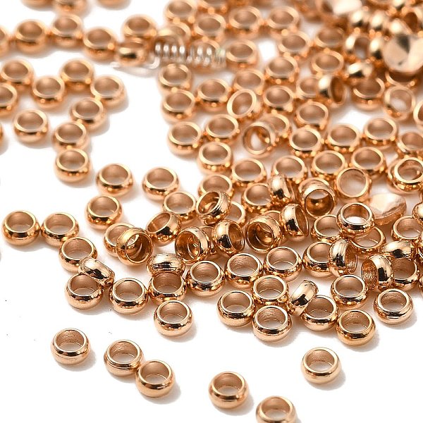 

PandaHall 201 Stainless Steel Spacer Beads, Rondelle, Rose Gold, 2x1mm, Hole: 1mm 201 Stainless Steel Rondelle