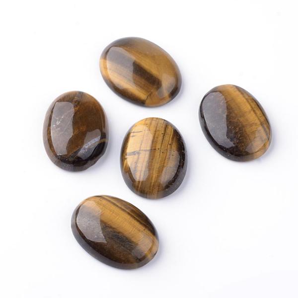 

PandaHall Natural Yellow Tiger Eye Cabochons, Oval, 25x18x7mm Tiger Eye Oval