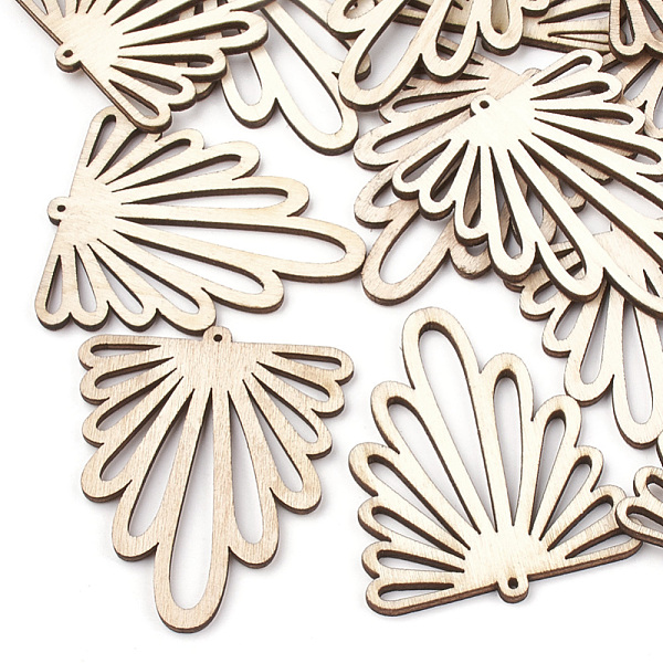 

PandaHall Undyed Wood Big Pendants, Wheat, 61x50x3mm, Hole: 1.8mm Wood Others Orange