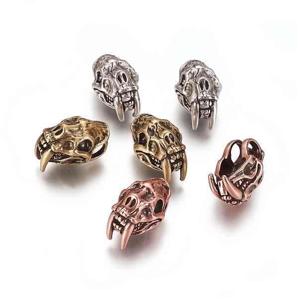 

PandaHall Brass Beads, Long-Lasting Plated, Animal Skull, Mixed Color, 19x13x11.5mm, Hole: 5.5~6mm Brass Skull