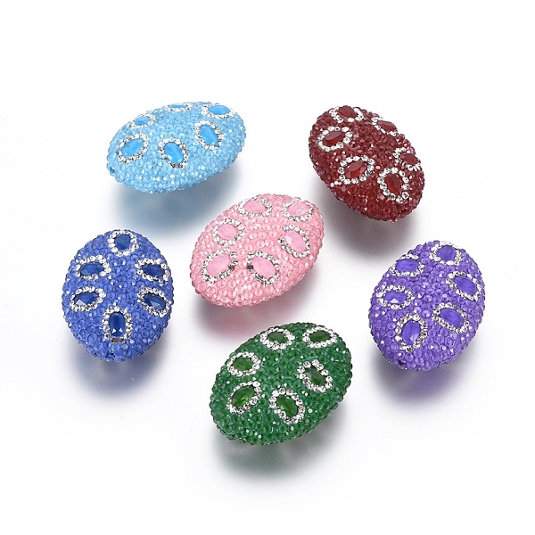 

PandaHall Cubic Zirconia Beads, with Cat Eye, Oval, Mixed Color, 35.5~37x25.5~26.5x13~14.5mm, Hole: 1.4mm Cubic Zirconia Oval Multicolor