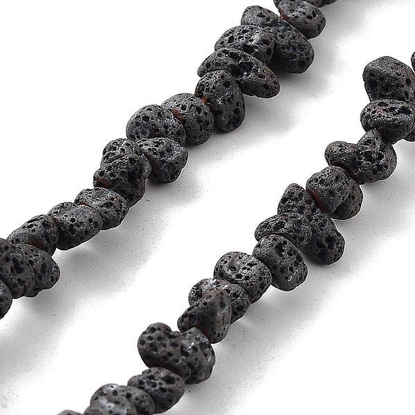 

PandaHall Natural Lava Rock Beads Strands, Frosted, Nuggets, 2.5~3.5x4~8x4~8mm, Hole: 0.8mm, 16.14 inch(41cm) Lava Rock Nuggets