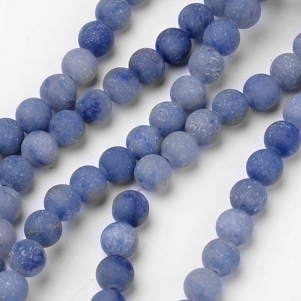 

PandaHall Natural Blue Aventurine Beads Strands, Frosted, Round, Royal Blue, 8mm, Hole: 1mm, about 46pcs/strand, 14.9 inch Blue Aventurine...