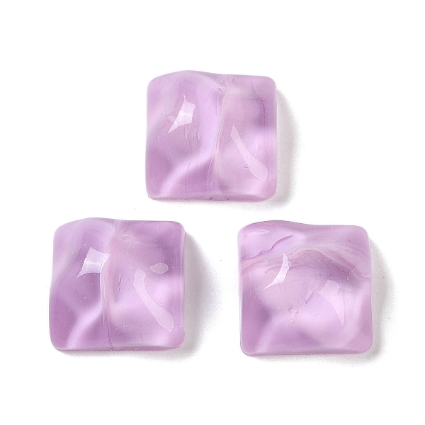 

PandaHall Translucent Epoxy Resin Decoden Cabochons, Water Ripple Square, Plum, 14.5x14.5x8mm Epoxy Resin Square Purple