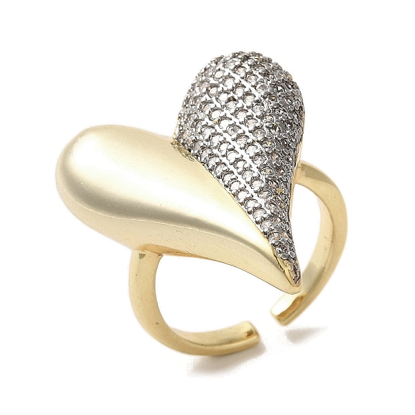 Bagues de manchette en laiton micro pavé de zircone cubique pour femmes