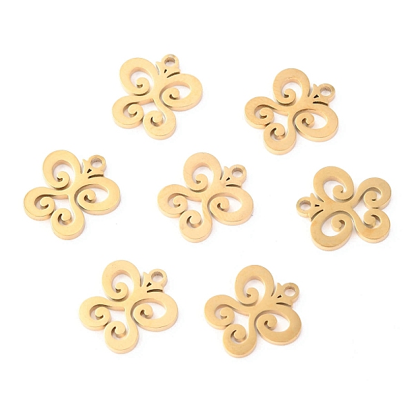 

PandaHall 304 Stainless Steel Charms, Laser Cut, Butterfly, Golden, 12.5x11.5x1.1mm, Hole: 1.4mm 304 Stainless Steel Butterfly